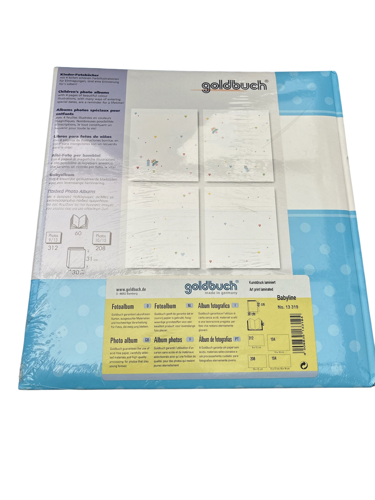 Fotoboek Goldbuch speen blauw