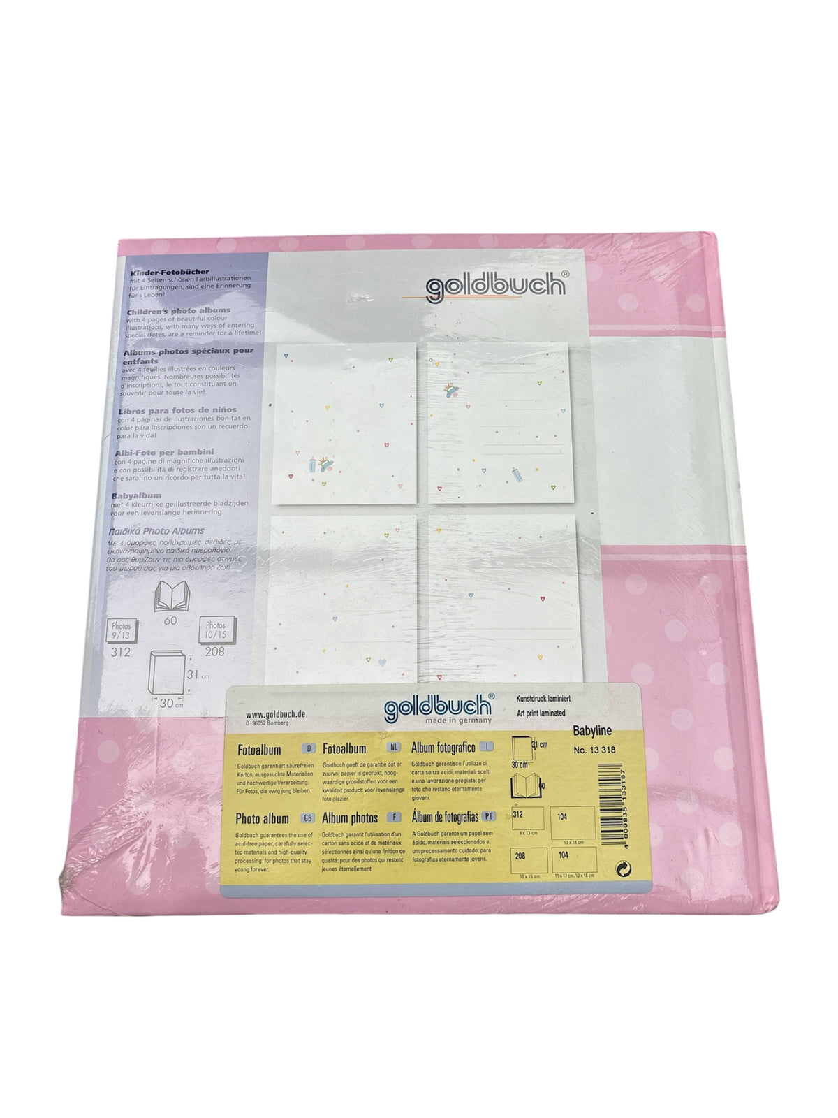 Fotoboek Goldbuch speen roze
