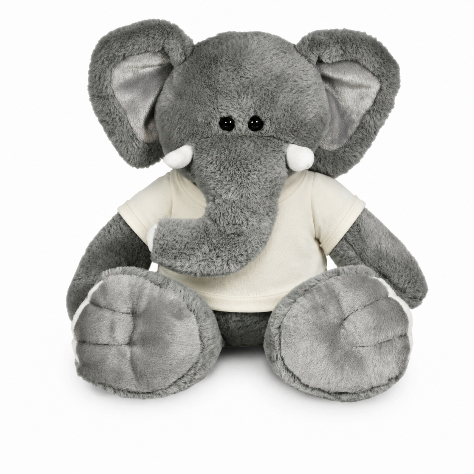 Funnies Olifant Luka Grijs, Inclusief Borduren T-shirt